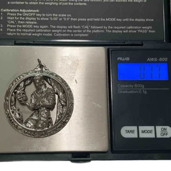 Sterling St. Genesius Medal - PatronSaint of Actors, Performers - Comedy/Tragedy - Picture 10 of 10